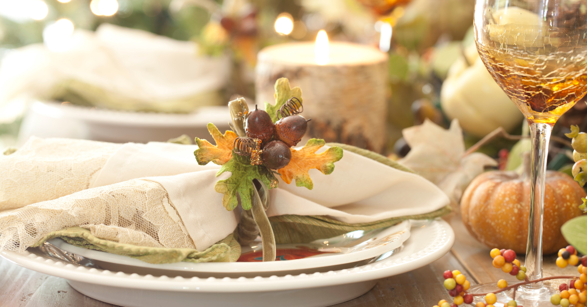 Thanksgiving table set