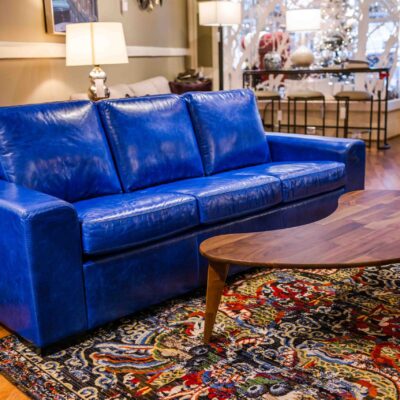 American Leather Blue Sofa