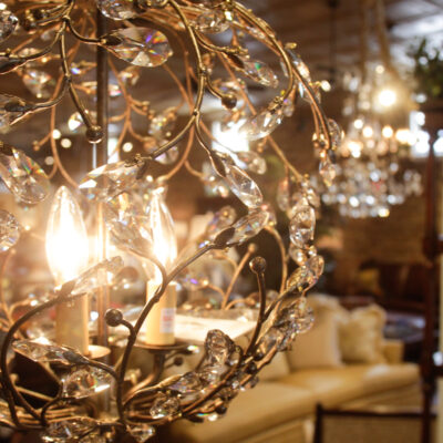 Currey & Company Crystal Sphere Chandelier