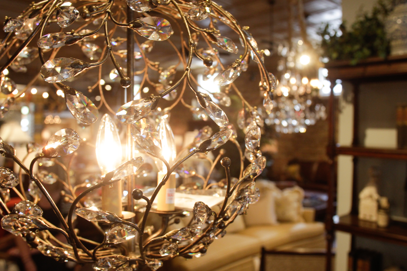 Currey & Company Crystal Sphere Chandelier