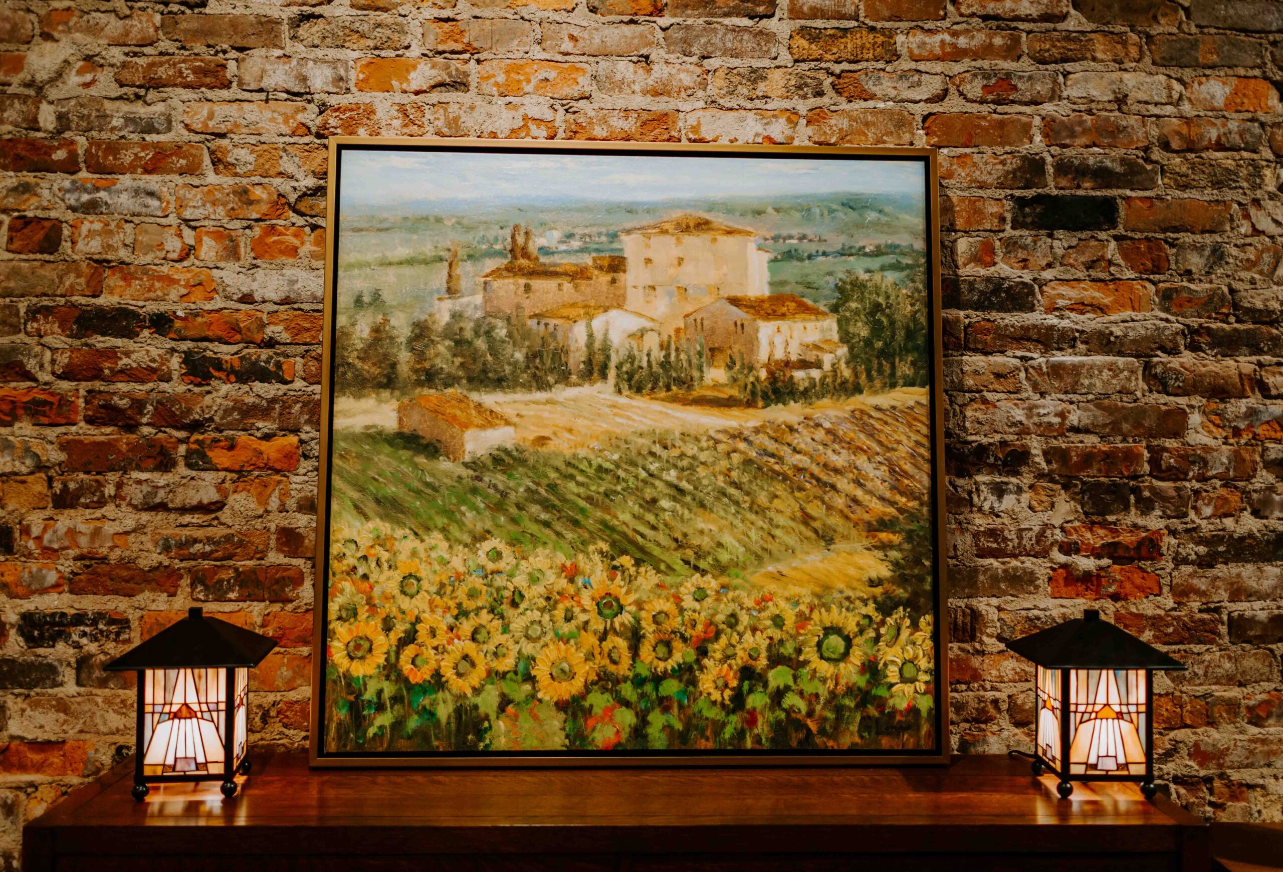 Farm & Sunflower Wall Art Painting