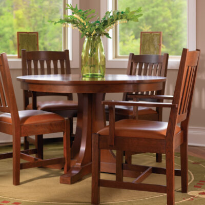 Stickley Mission 713 Dining Table and Cottage Chairs