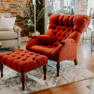 Stickley Orange Leopold Chair