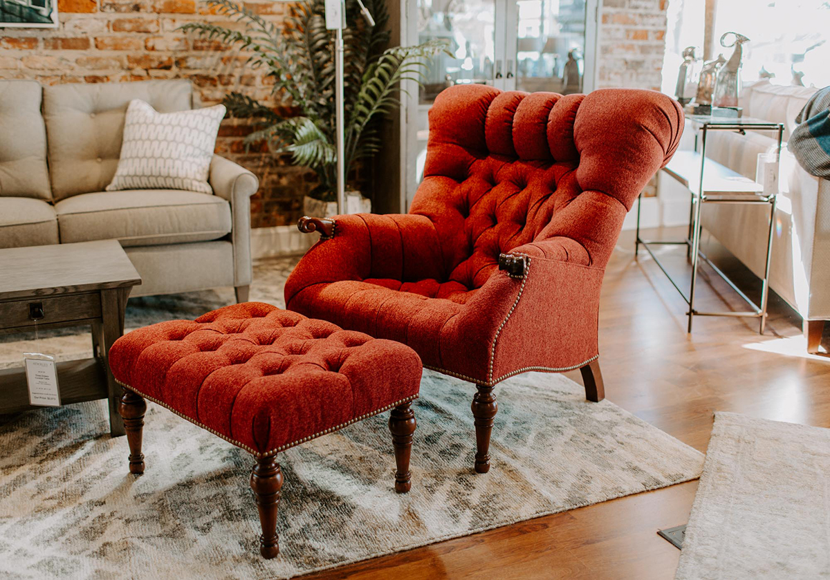 Stickley Orange Leopold Chair