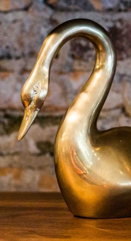 A golden goose piece of decor