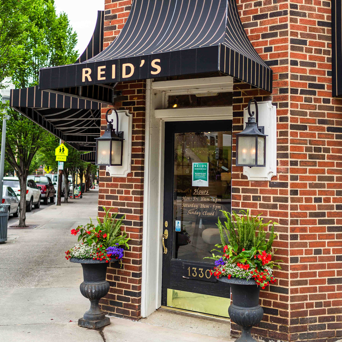 Reid's Fine Furnishings Roanoke Showroom brick storefront