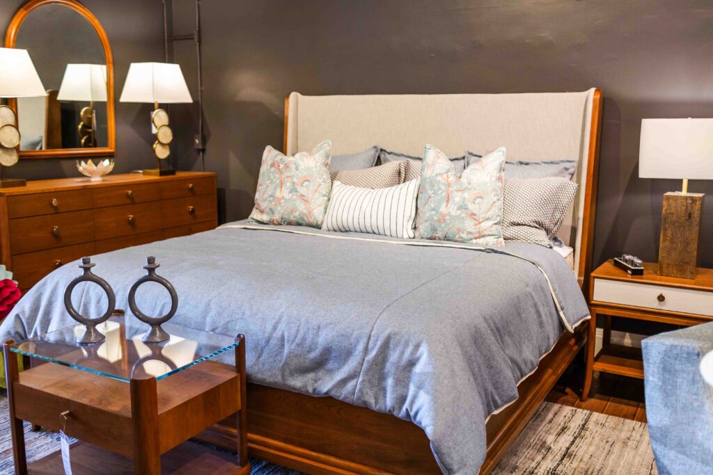 Stickley Martine Bed with Upholstered Headboard