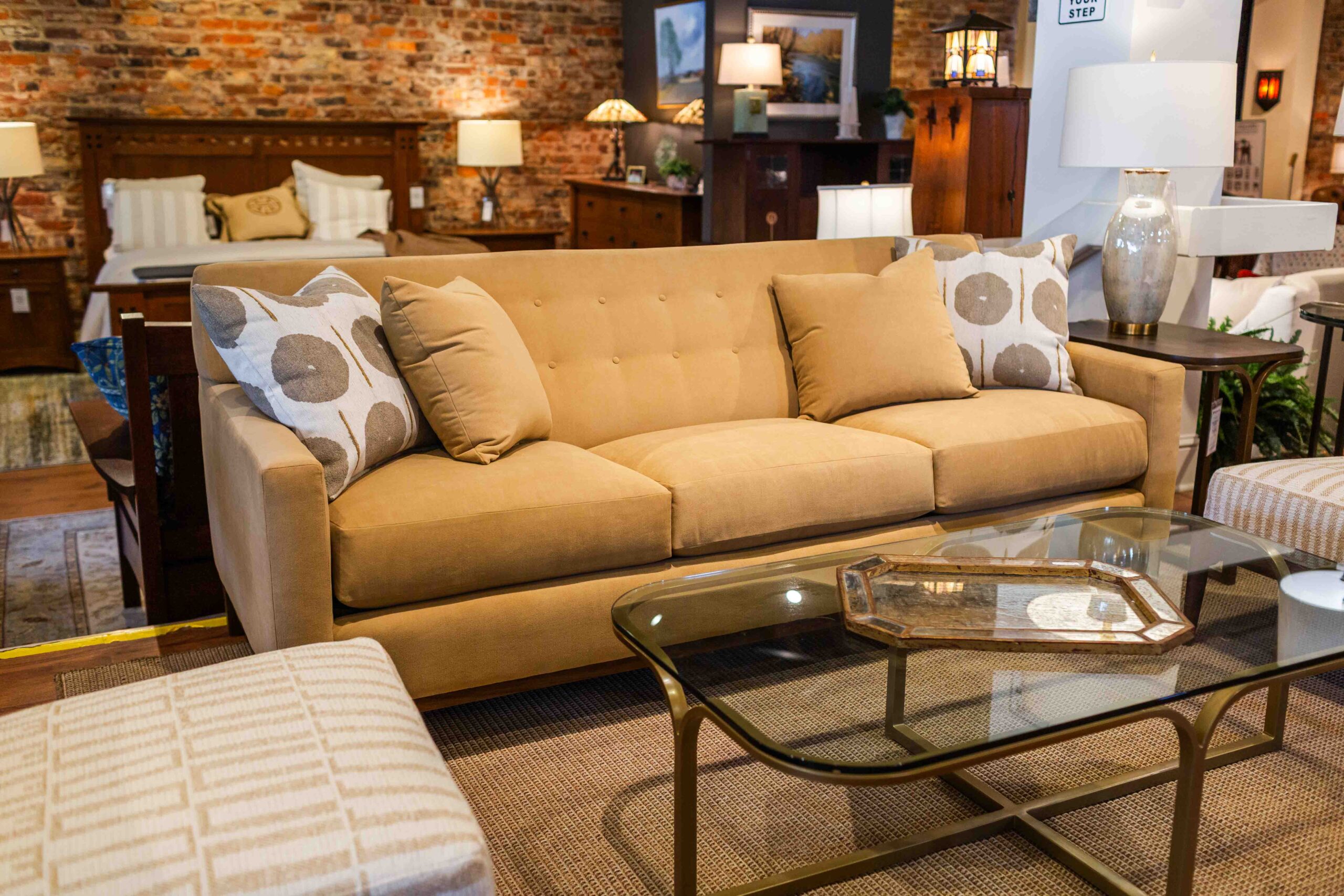 SK Walnut Grove Tufted sofa