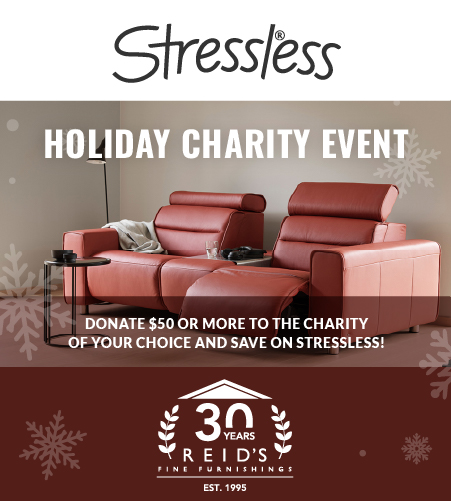 Stressless Holiday Charity Event mobile graphic