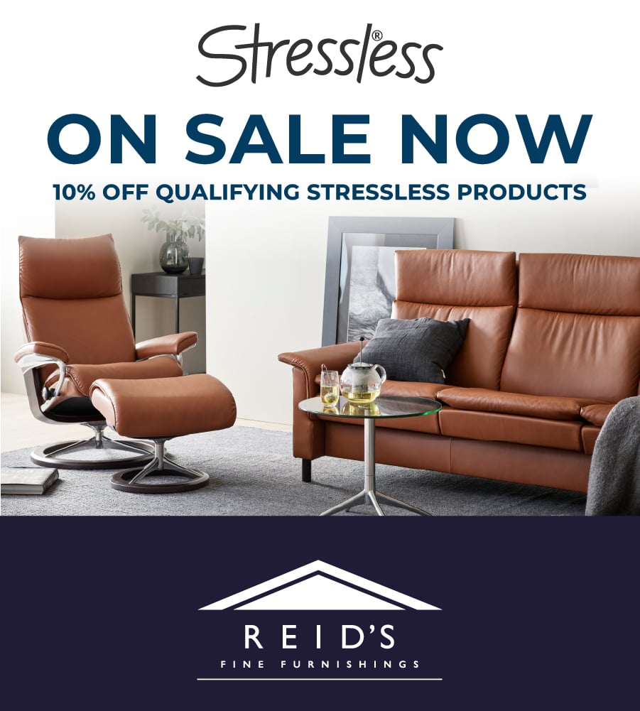 Stressless on sale now, 10% off qualifying stressless products