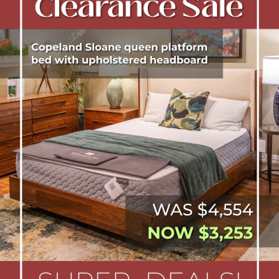Copeland Sloan Queen Platform Bed with Upholstered Headboard