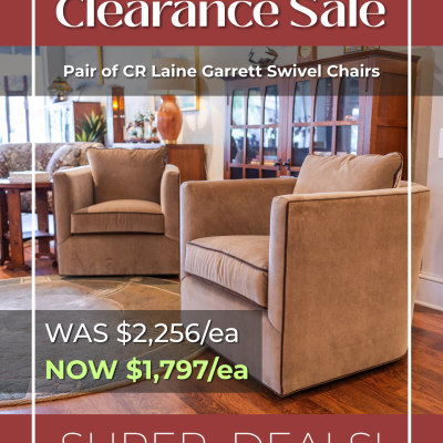Pair of CR Laine Garrett Swivel Chairs